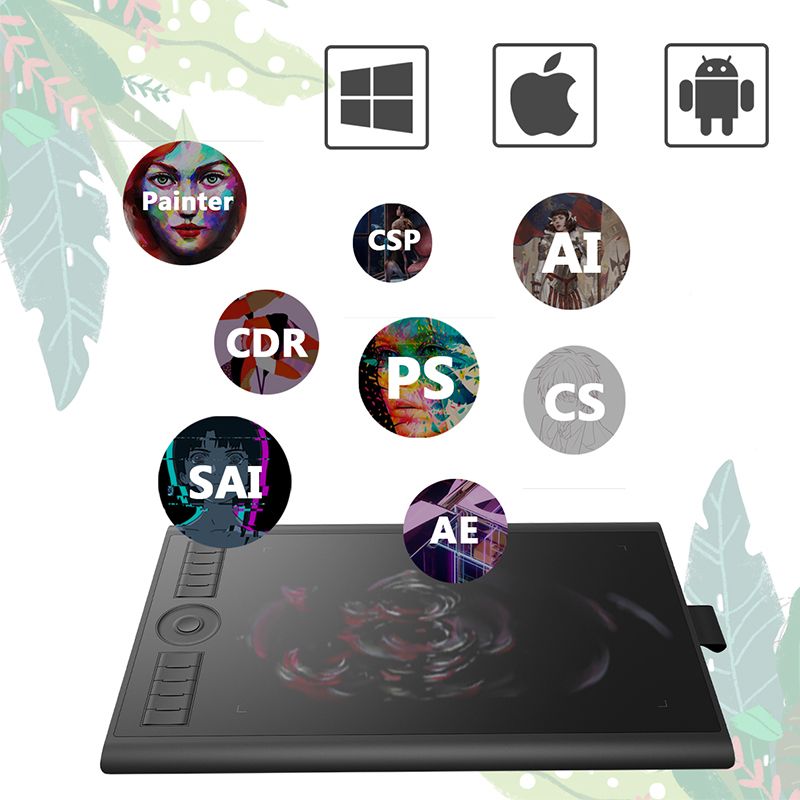 【Local Shipping& Fast Delivery】GAOMON M10K PRO Graphics DrawingTablet With Battery-Free Pen