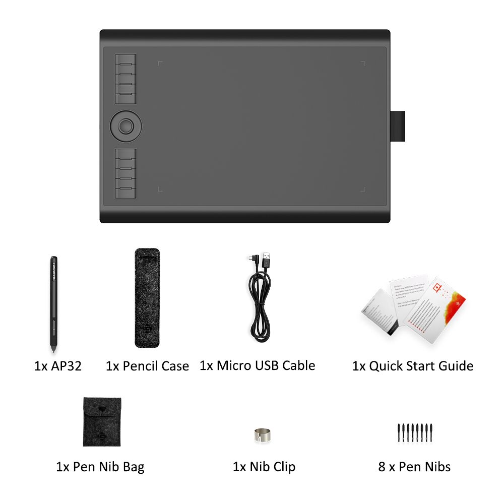 【Local Shipping& Fast Delivery】GAOMON M10K PRO Graphics DrawingTablet With Battery-Free Pen