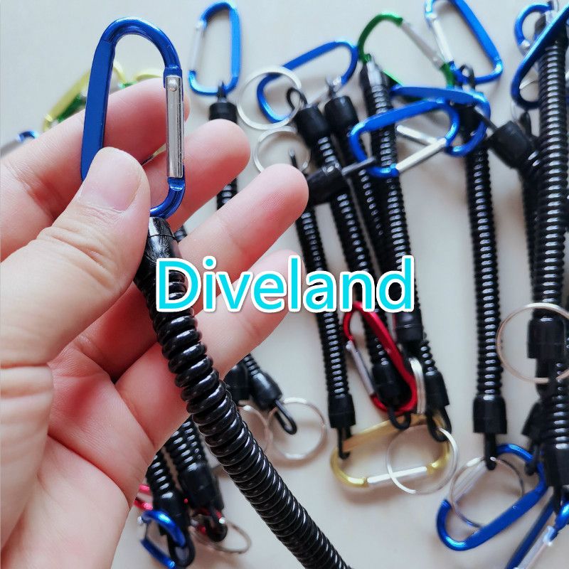 Scuba Diving Anti-Lost Spring Coil Lanyard With Aluminum