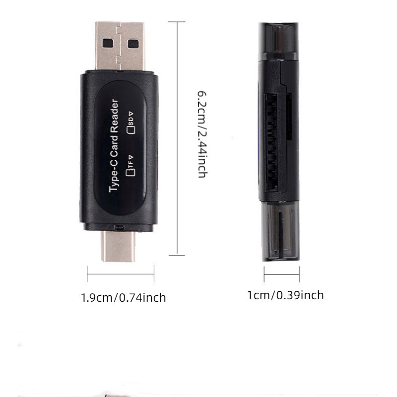 TF+SD 2-in-1 OTG Card Reader Type-c Multifunctional Car Camera Card Reader For Mobile Phones And Computers