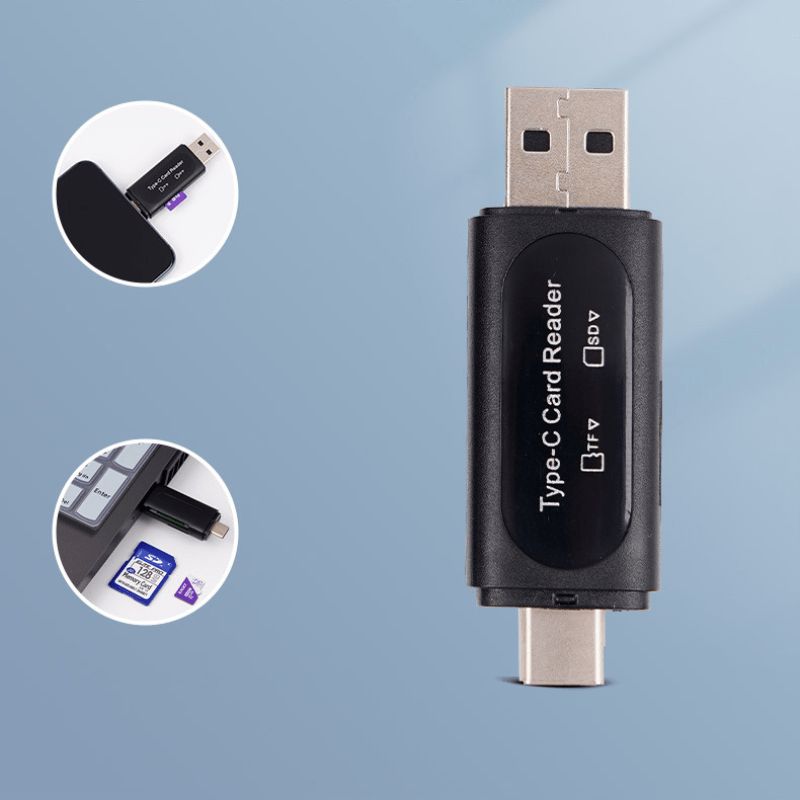 TF+SD 2-in-1 OTG Card Reader Type-c Multifunctional Car Camera Card Reader For Mobile Phones And Computers