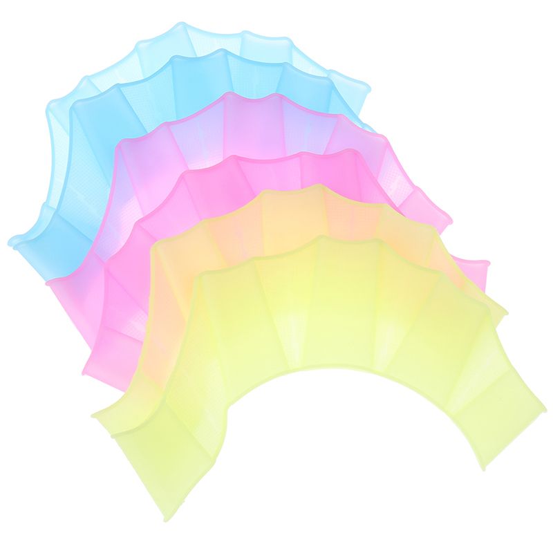 1pair Unisex Silicone Girdles Swimming Hand Fins Flippers