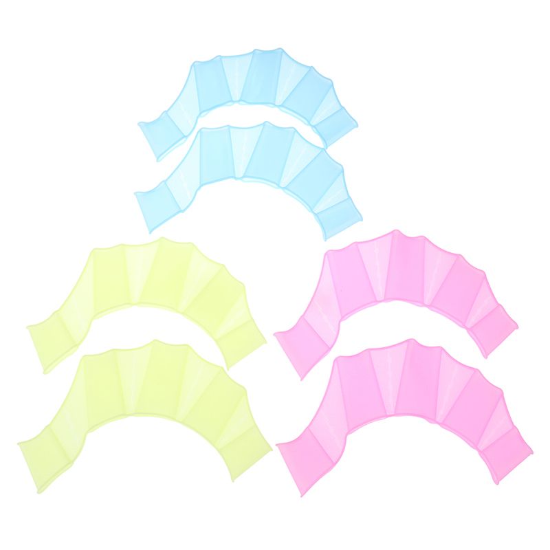 1pair Unisex Silicone Girdles Swimming Hand Fins Flippers