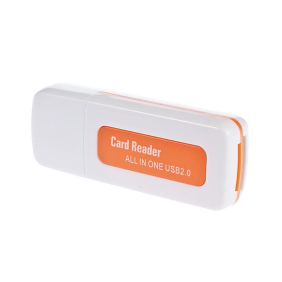 Protable USB 2.0 4 In 1 Memory Multi  Ard   For TF T-Flash M2  Ard-orange