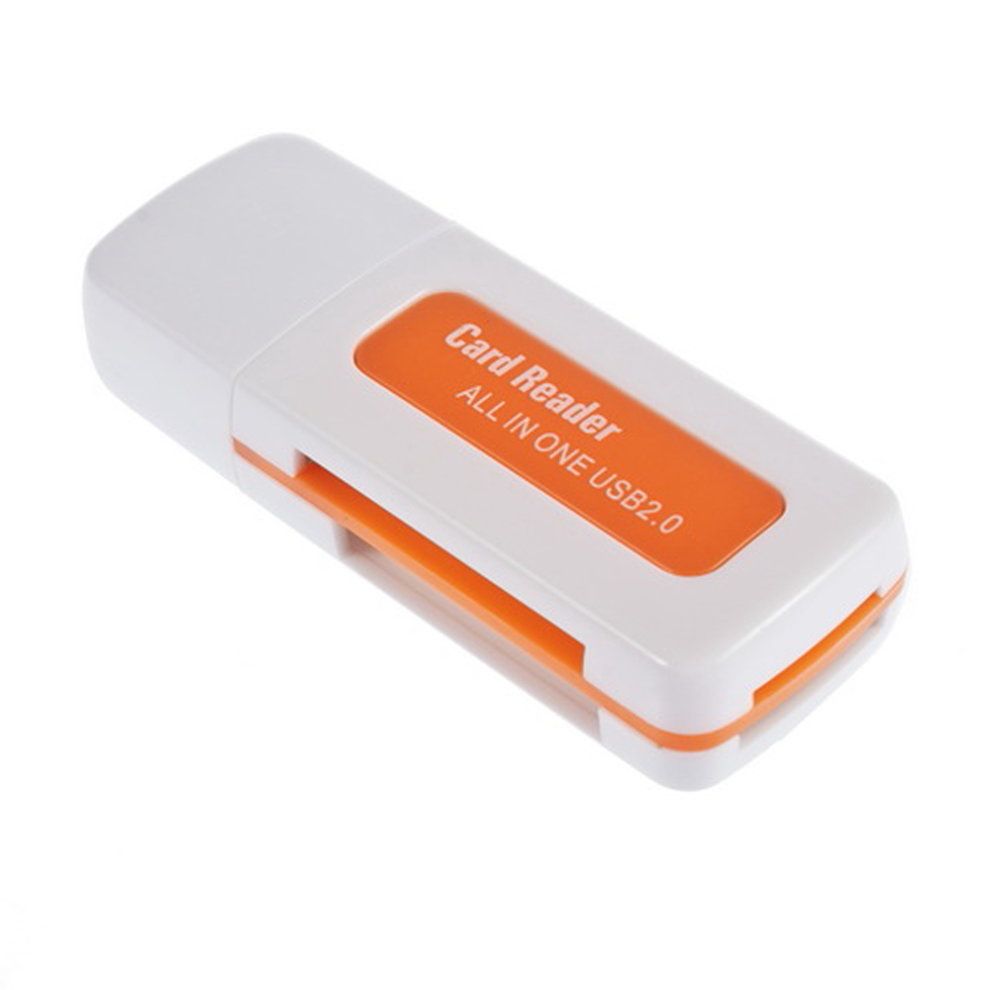 Protable USB 2.0 4 In 1 Memory Multi  Ard   For TF T-Flash M2  Ard-orange