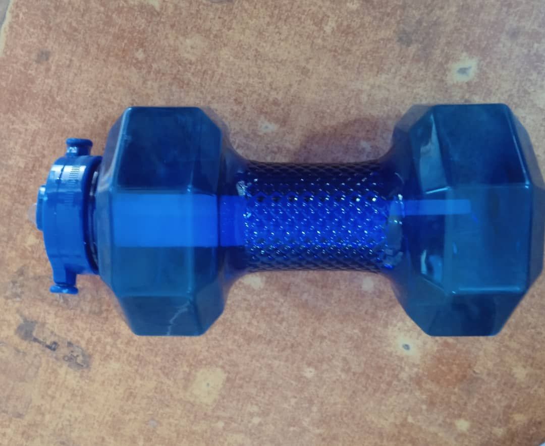 Frosted Water Bottle  Dumbbell