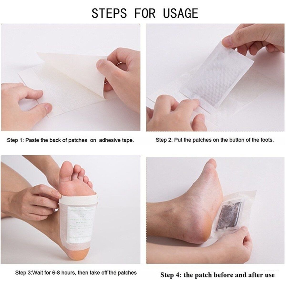 100PCS Ginger Detox Foot Patch Improve Sleep Slimming Feet Care Feet Stickers Loss Weight Burning Health Care Pads