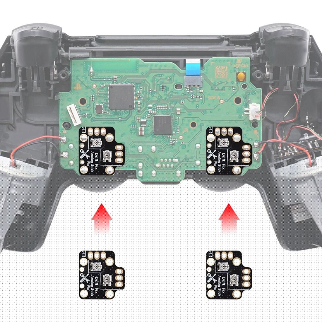 2Pcs Controller Analog Stick Drift Fix Mod for Gamepad Playstation 4 5 for PS4 PS5 XBOXONE Remote Control Gamepad, Black