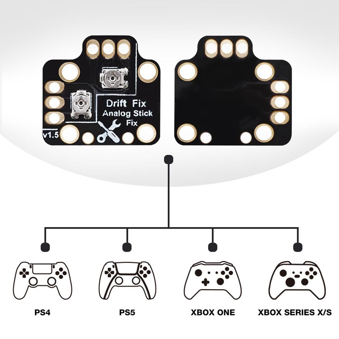 2Pcs Controller Analog Stick Drift Fix Mod for Gamepad Playstation 4 5 for PS4 PS5 XBOXONE Remote Control Gamepad, Black