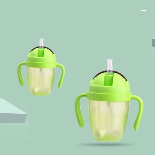 300ml Suction Feeding Bottles Cups For Babies Water Milk Bottle Baby Feeding Bottle Infant Training With Handle Cups