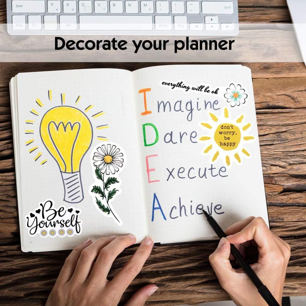 Inspirational Stickers for Hydro Flasks,50 PCS Motivational Stickers for Teens,Girls.Waterproof PVC Sticker for Laptop