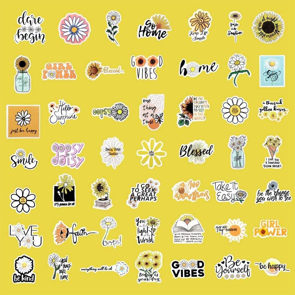Inspirational Stickers for Hydro Flasks,50 PCS Motivational Stickers for Teens,Girls.Waterproof PVC Sticker for Laptop