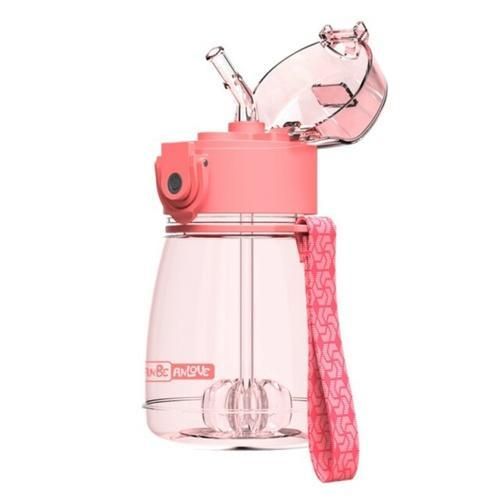 Kids Drink Cup With Straw 300ml Transparent Children Sport Water Bottle Safety PP Baby Anti Choked Sippy Feeding Learning Cups