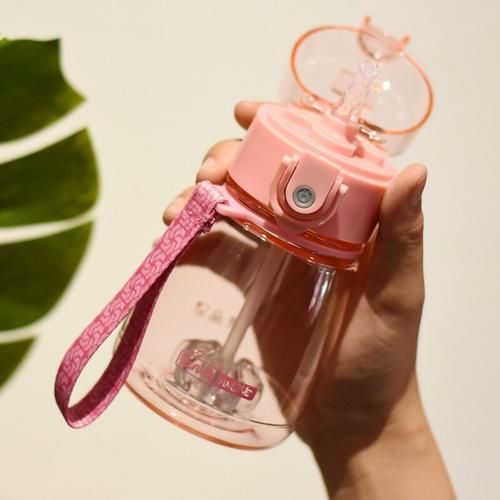 Kids Drink Cup With Straw 300ml Transparent Children Sport Water Bottle Safety PP Baby Anti Choked Sippy Feeding Learning Cups
