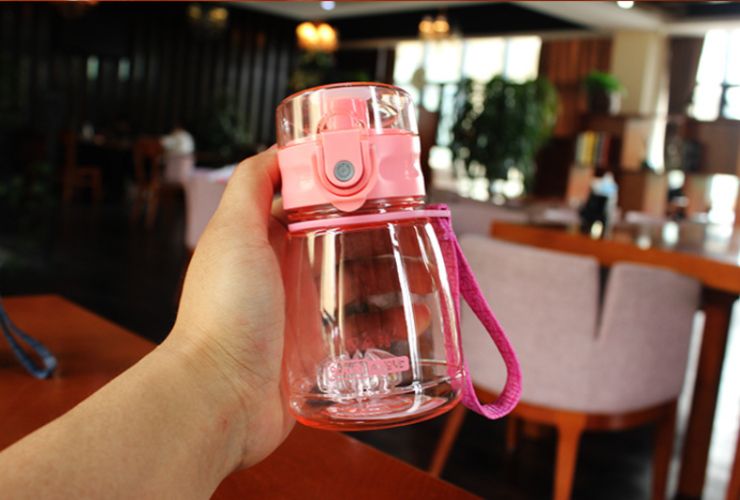 Kids Drink Cup With Straw 300ml Transparent Children Sport Water Bottle Safety PP Baby Anti Choked Sippy Feeding Learning Cups