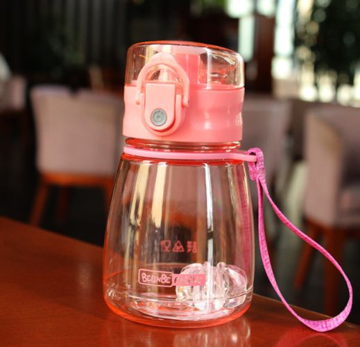 Kids Drink Cup With Straw 300ml Transparent Children Sport Water Bottle Safety PP Baby Anti Choked Sippy Feeding Learning Cups