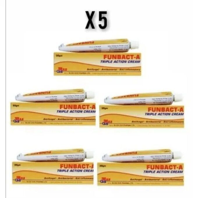 5 X Funbact A Triple Action Cream - 30g
