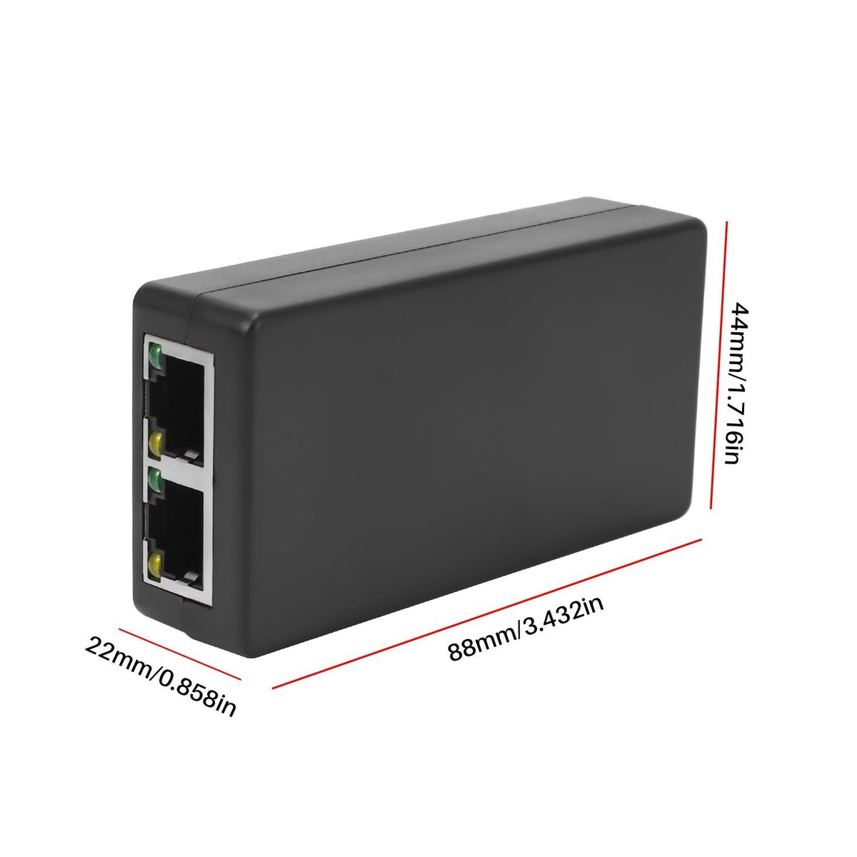 2 Port POE Extender 10/100Mbps with IEEE 802.3Af Standard Input / Output for IP Camera Extend 100 Meters for POE Range