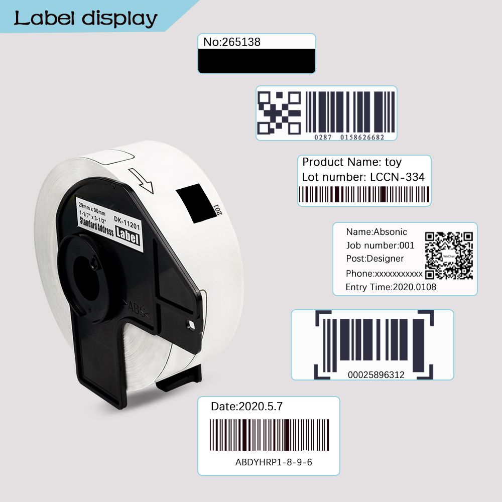Absonic Dk-11209 62mm*29mm 800pcs Labels Per Roll