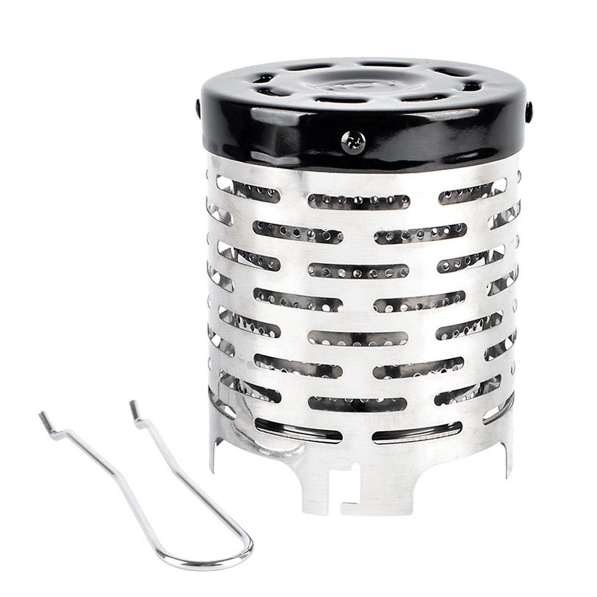 Outdoor Camping Mini Heater Portable Stainless Steel Tent Heating Cover with Handle Warming Stove Cover