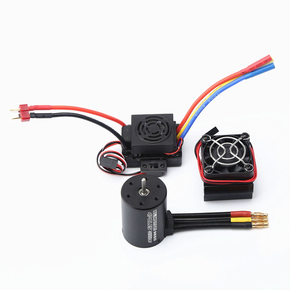 3650 4500KV Brushless Motor With 60A ESC   Heat Sink Combo