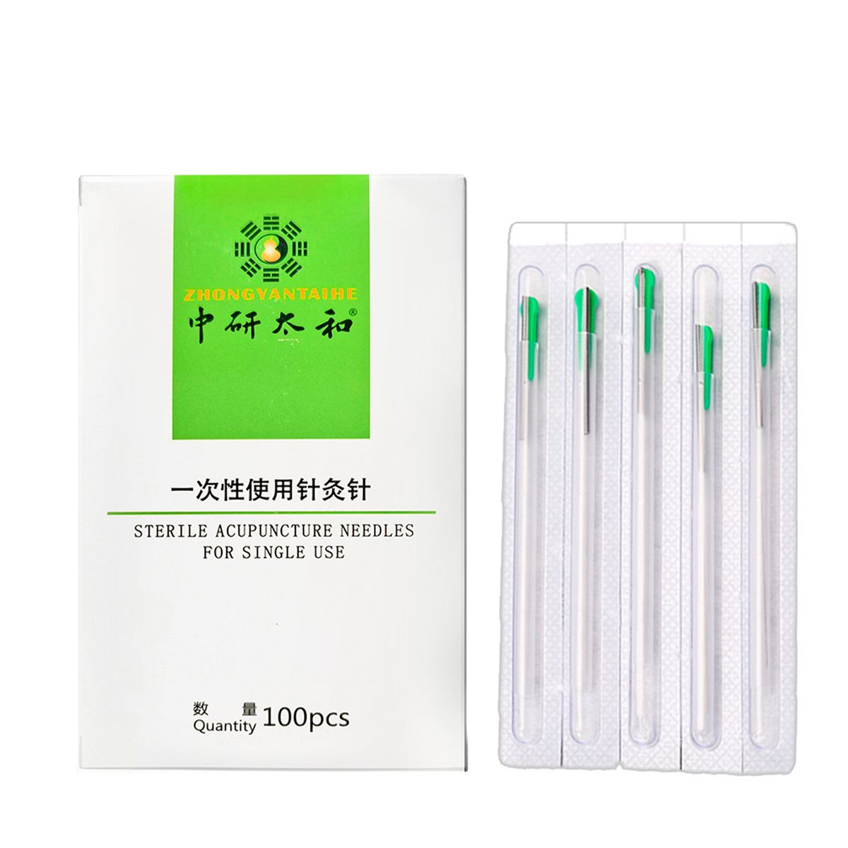 Acupuncture Needles With Tubes 1 Box Of 100 Needles