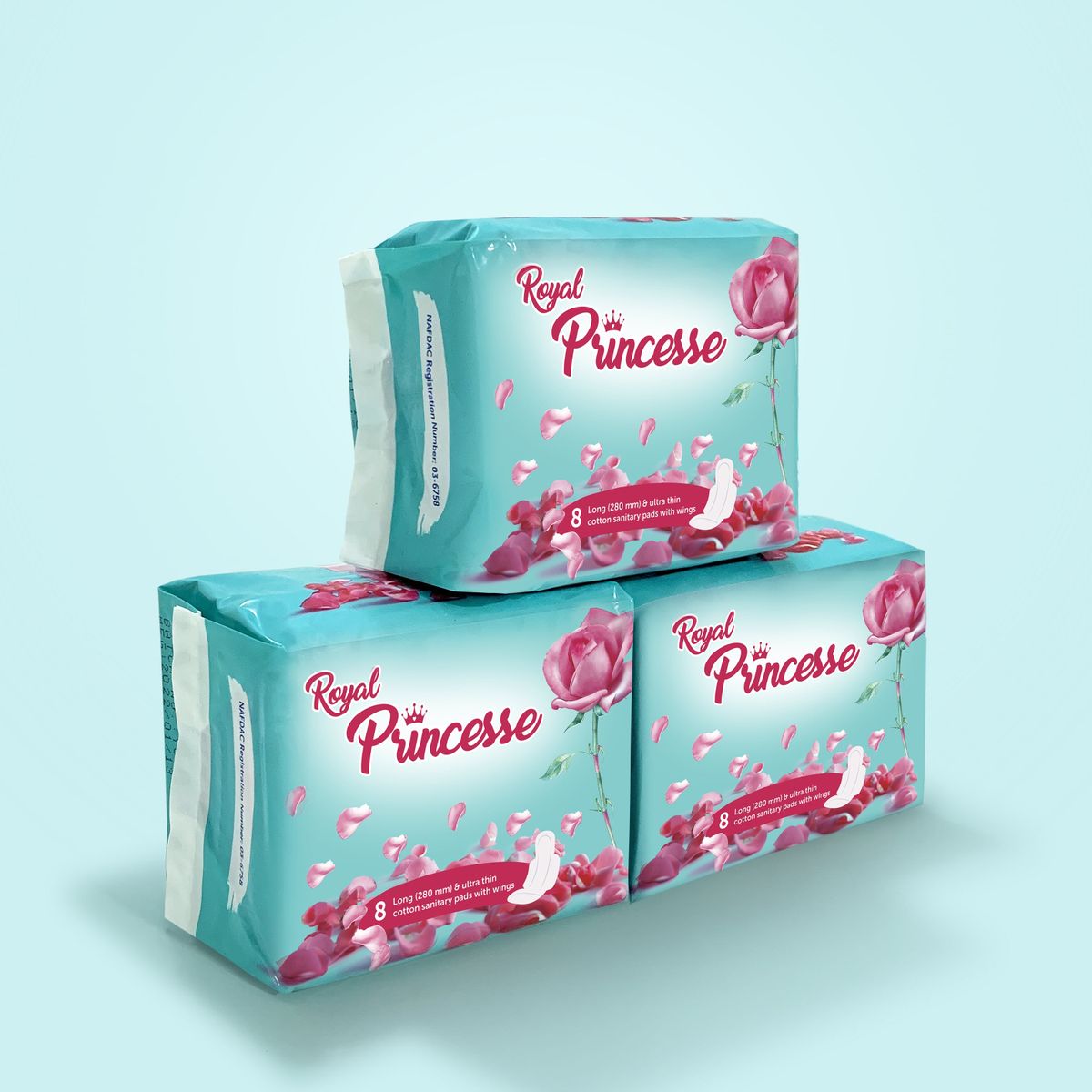 Cotton Ultra-Thin Long Sanitary Pads - By 8 (3 Packs)