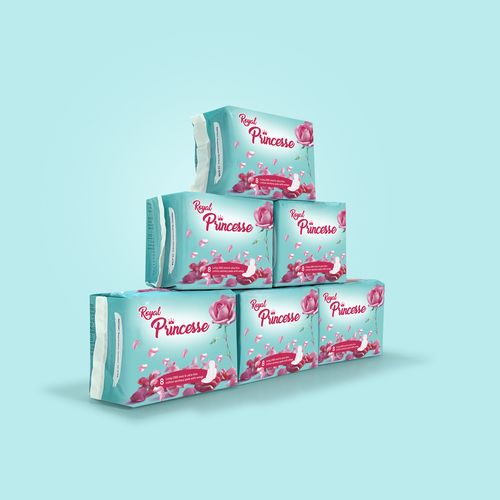 Cotton Ultra-Thin Long Sanitary Pads - By 8 (6 Packs)