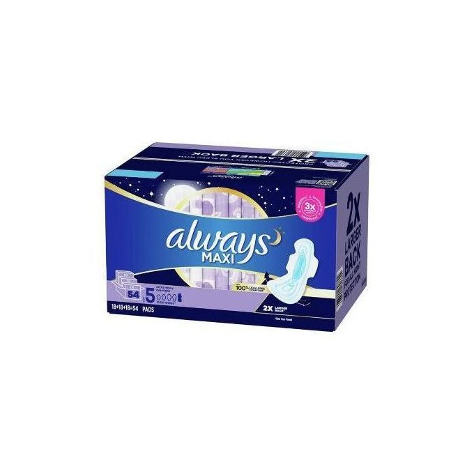 Maxi Extra Heavy Overnight Pad - 54 Count