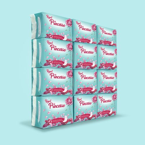 Cotton Ultra-Thin Long Sanitary Pads - By 8 (12 Packs)