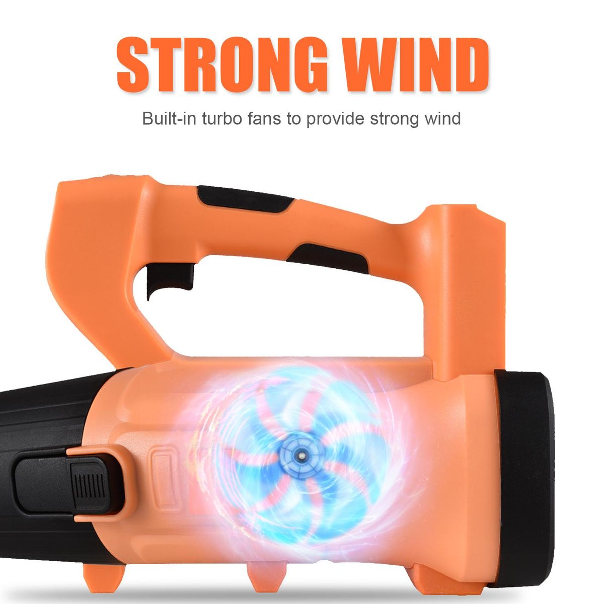Cordless Leaf Blower 3000W Electric Leaf Blower 6 Adjustable Speeds 4000mAh Battery Powered Leaf Blower for Lawn Care Snow Blowing Yard Cleaning