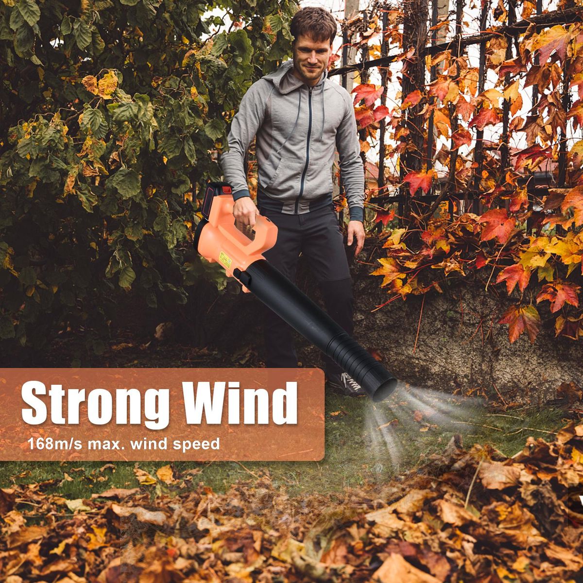 Cordless Leaf Blower 3000W Electric Leaf Blower 6 Adjustable Speeds 4000mAh Battery Powered Leaf Blower for Lawn Care Snow Blowing Yard Cleaning