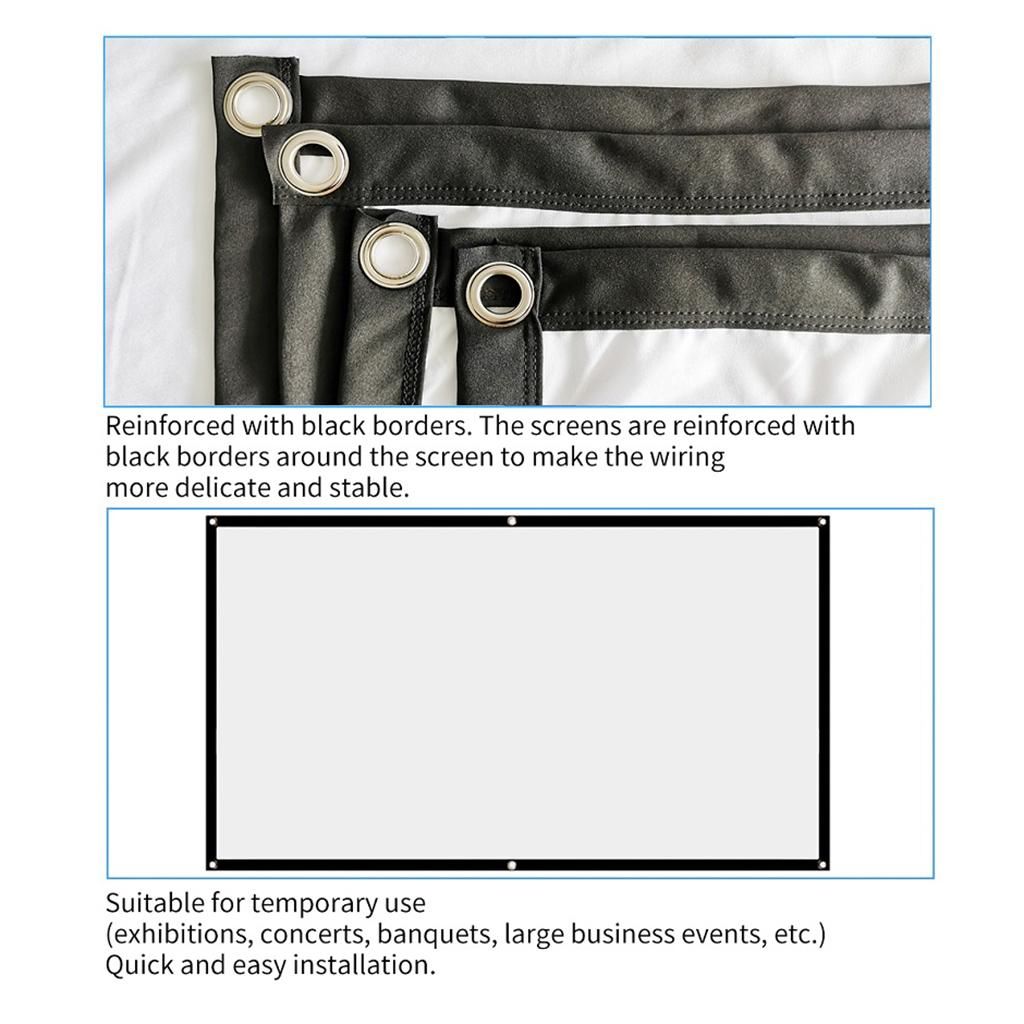 60/72/84/100/120/150 Inch Foldable Projection Screen 16
