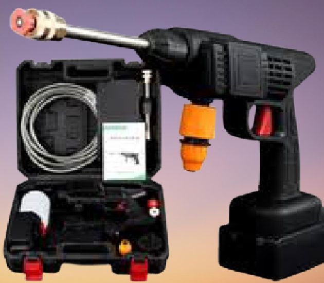 Portable Multifunction Rechargeable Cordless High Pressure Car Washer With 48 Volts Battery { Can Be Used To Wash Any Type Of Vehicles, Motorcycle, Bicycle,Also Serve As Domestic Functions At Home By Using It To Wash Window N