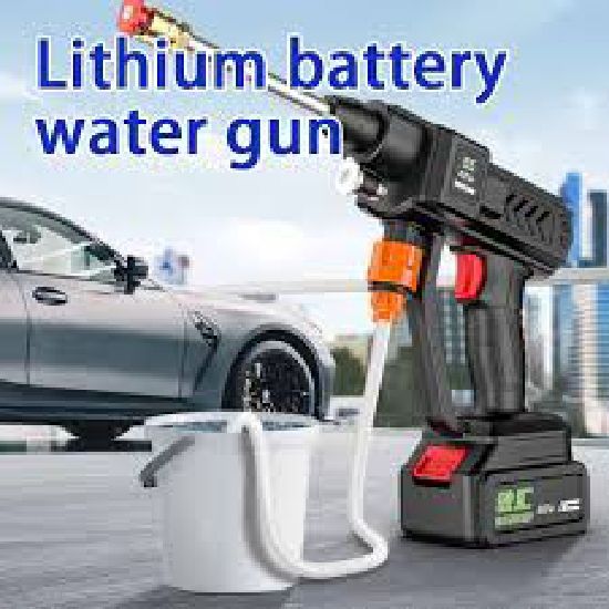 Portable Multifunction Rechargeable Cordless High Pressure Car Washer With 48 Volts Battery { Can Be Used To Wash Any Type Of Vehicles, Motorcycle, Bicycle,Also Serve As Domestic Functions At Home By Using It To Wash Window N