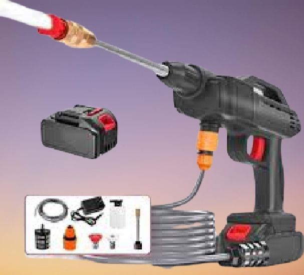 Portable Multifunction Rechargeable Cordless High Pressure Car Washer With 48 Volts Battery { Can Be Used To Wash Any Type Of Vehicles, Motorcycle, Bicycle,Also Serve As Domestic Functions At Home By Using It To Wash Window N