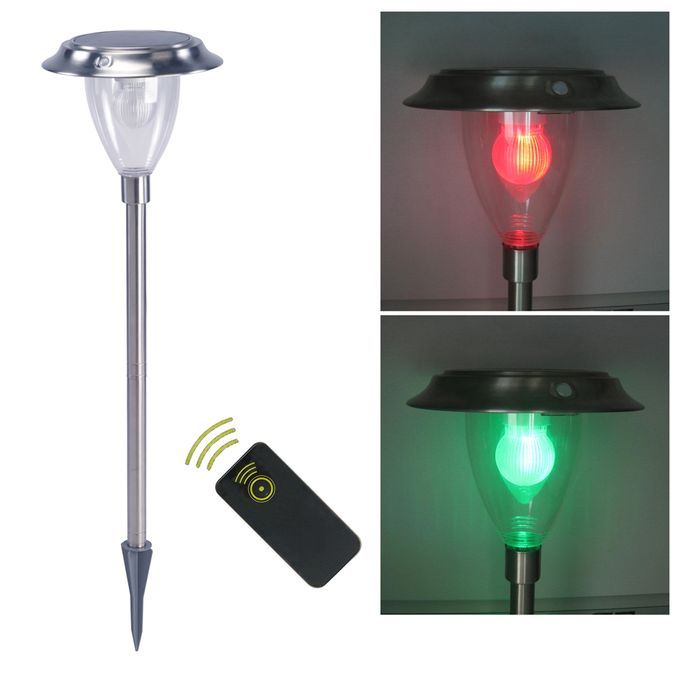 Solar Wall Light Remote Control White & Color Changing