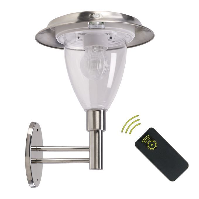 Solar Wall Light Remote Control White & Color Changing