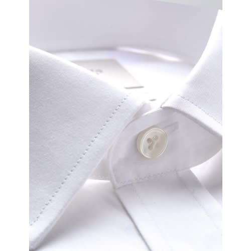 Men's Formal White Poplin Slim Fit Shirt - Double Cuff - Easy Iron