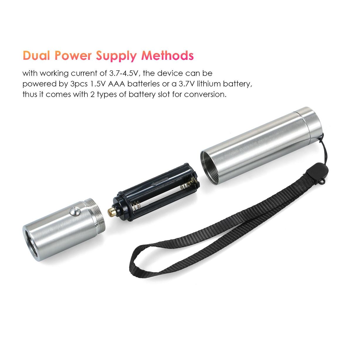 Red Light Therapy Device 630nm 660nm 850nm Mini Portable LED Therapy Light Flashlight Type Battery Operated for Waist Shoulder Back Joint Muscle Knees Hands Pain Relief