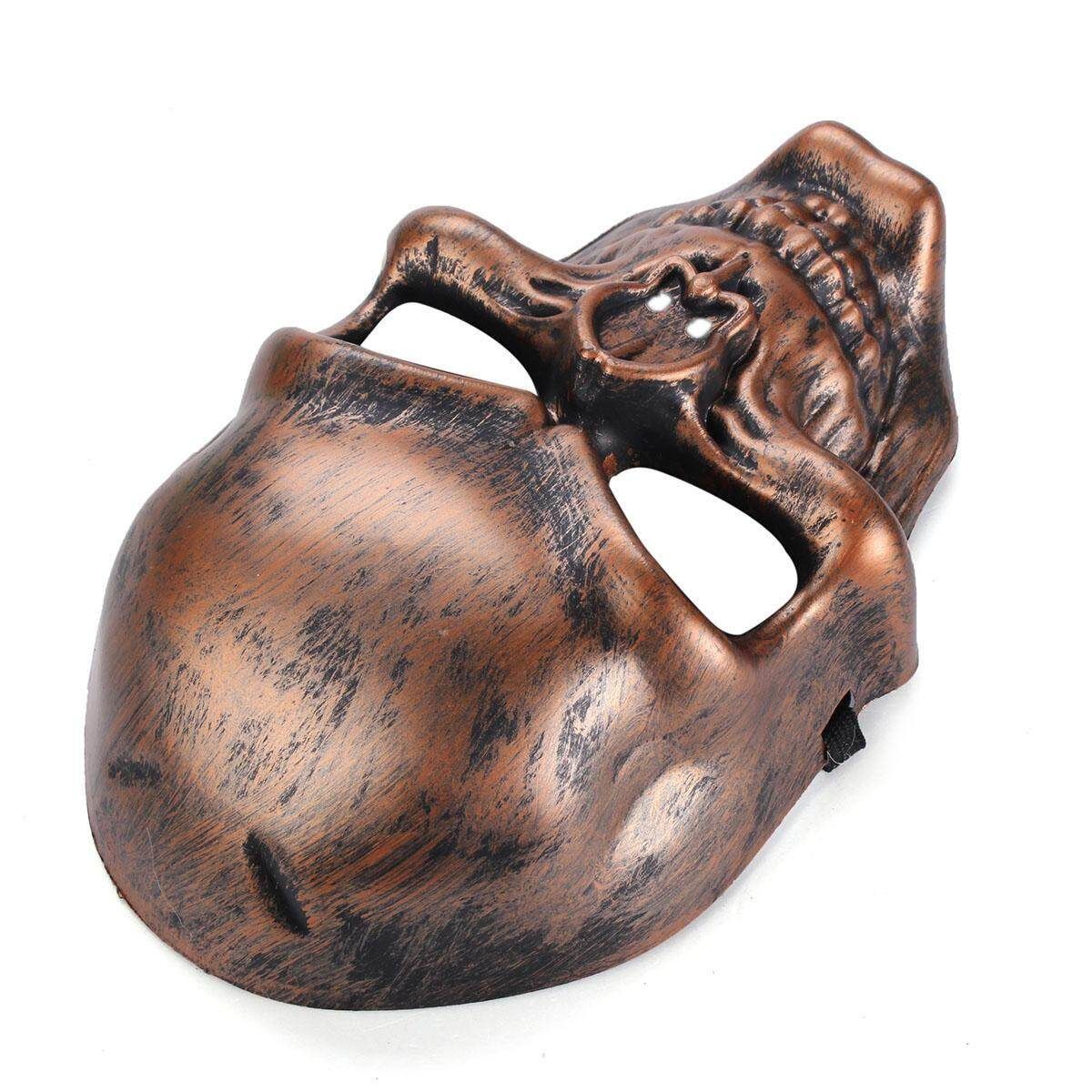 Copper Skull Skeleton Halloween Masquerade Costume Carnival Party Red Copper Color