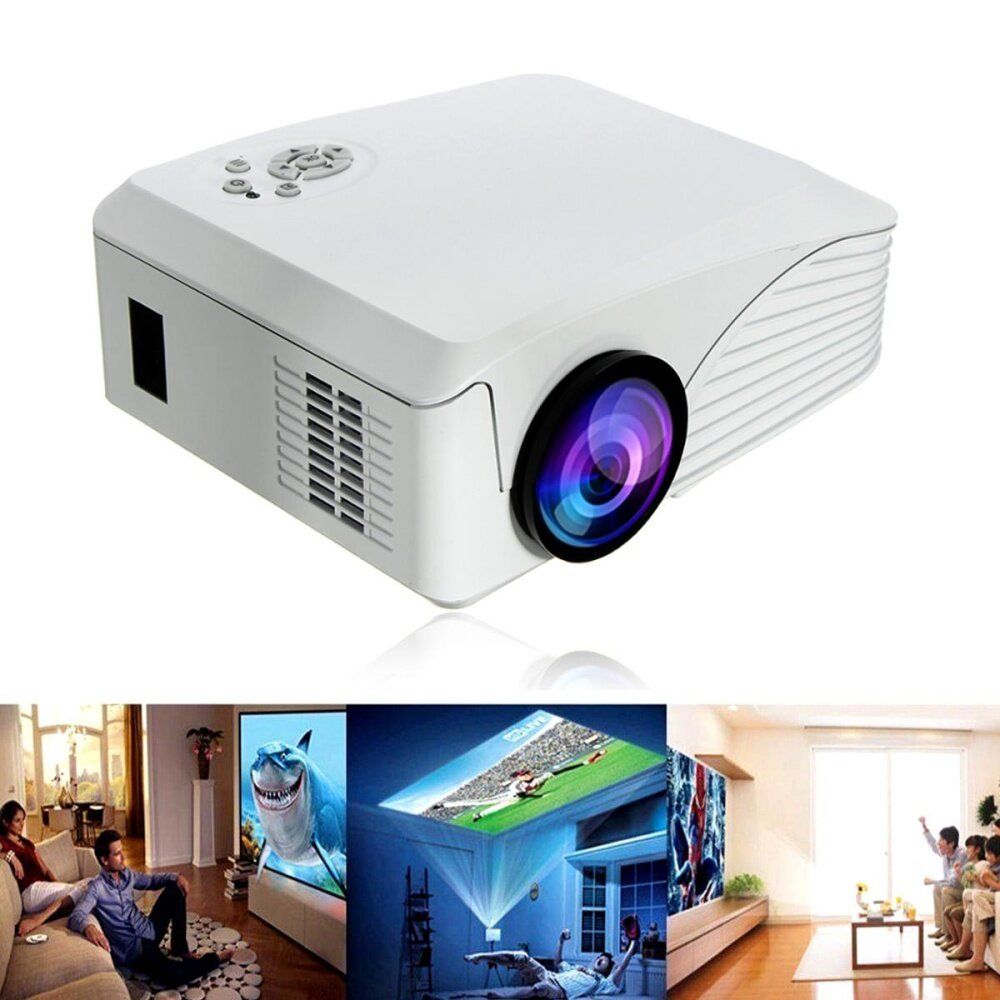4000 Lumens 1080P HD Portable Projector 3D LED Multimedia USB Theater Cinema UK Plug Australian Regulations