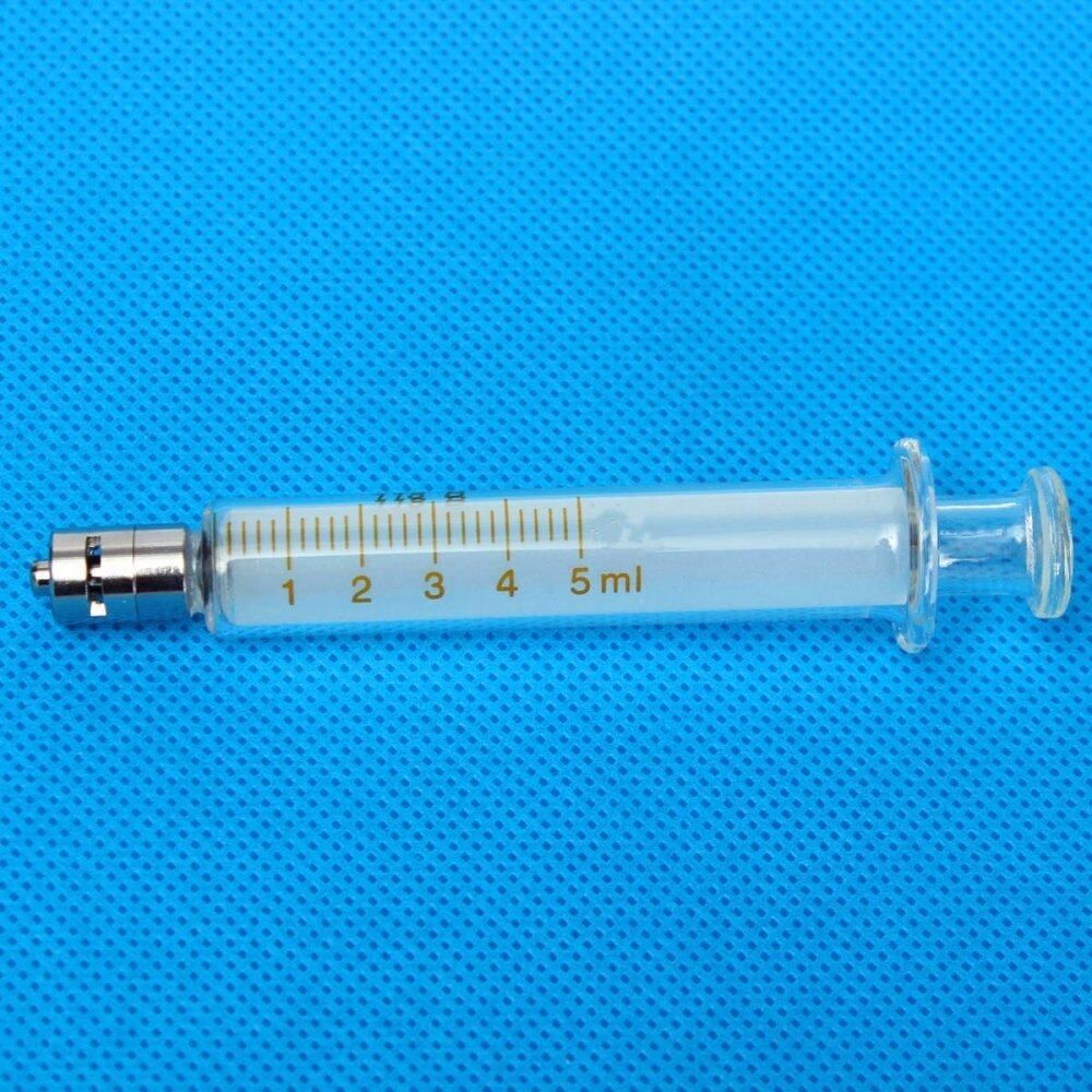 5ml Lab Glass Syringe Glass Glass Sampler Reusable Laboratory Supplies