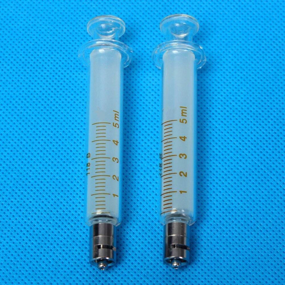 5ml Lab Glass Syringe Glass Glass Sampler Reusable Laboratory Supplies