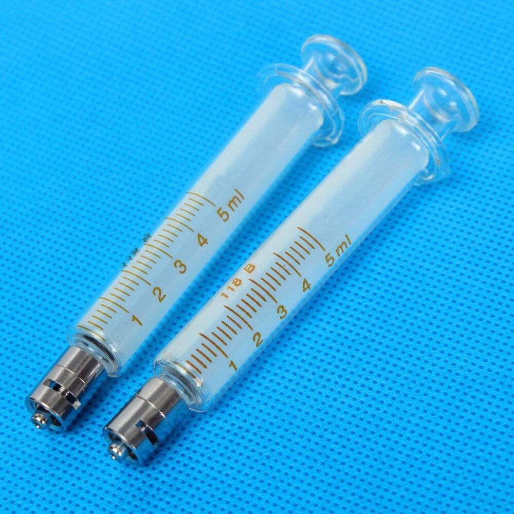 5ml Lab Glass Syringe Glass Glass Sampler Reusable Laboratory Supplies