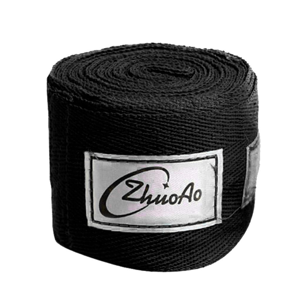 Cotton Boxing Hand Strap Wrap Bandage  For Sports Black