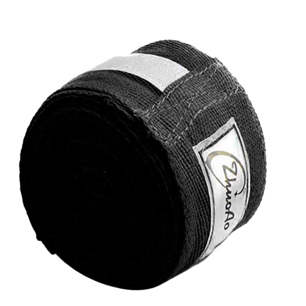 Cotton Boxing Hand Strap Wrap Bandage  For Sports Black