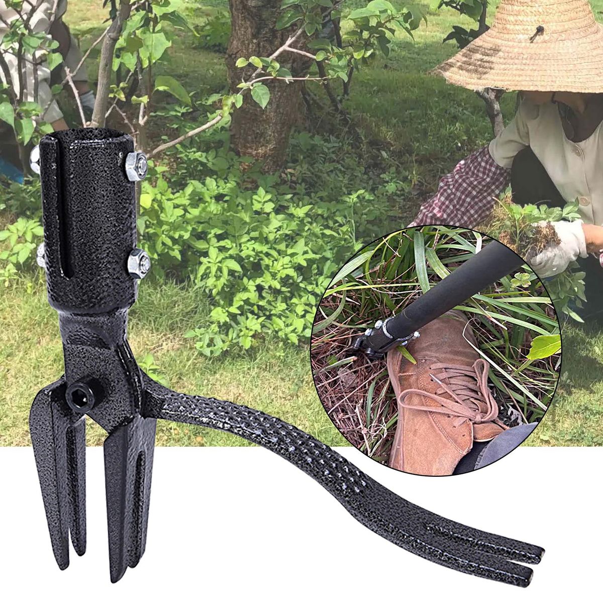 1 Set Weeder Foot Pedal Claw Weeder Garden Stand Up Puller Tool A