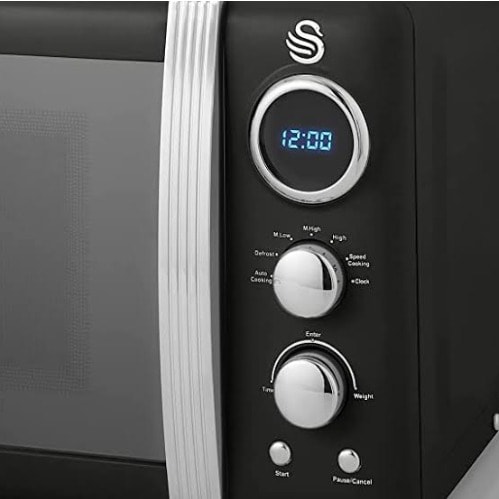 Retro Microwave - 20L - 800W - Black