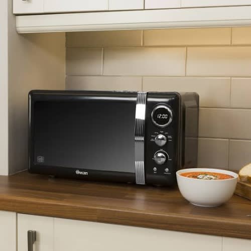 Retro Microwave - 20L - 800W - Black